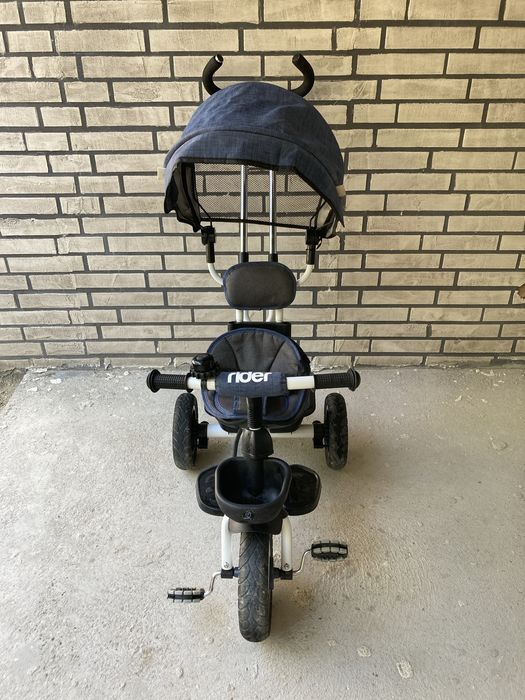 Tricicleta multifunctionala MamaLove Rider, Albastru