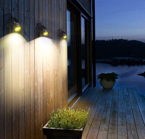 LED прожектори за градина GEEDIAR, комплект от 4 броя, COB LED, IP65,