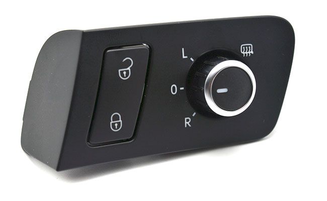 Buton cromat reglaj oglinzi + buton blocare usi - VW Touran / Caddy