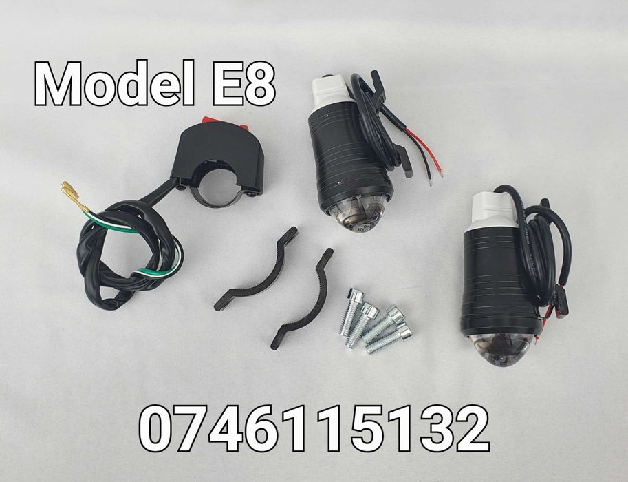 Kit Complet-Proiectoare LED-Proiector-6000LM-Atv Moto Motocicleta- E8