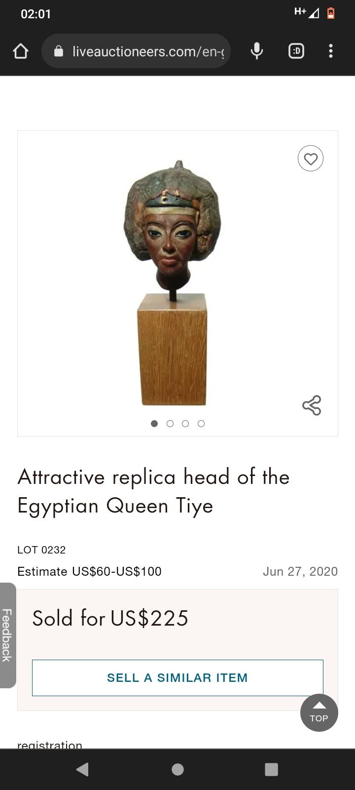 Statueta Egipteana Bust replica Regina Tiye