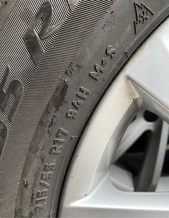 Jante aliaj R17 5x112 cu anvelope M+S 215 55 17