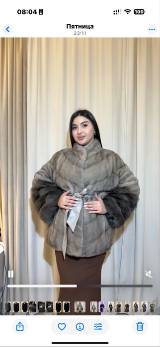 Норковая шуба с Соболем   52-54 р