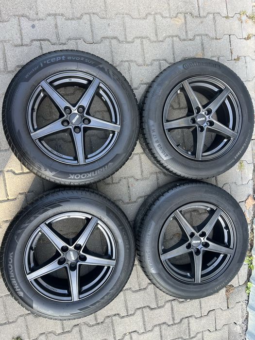 Jante 5x112mm, anvelope iarna 215/65 R17, VW Tiguan Audi Q3 Seat Skoda