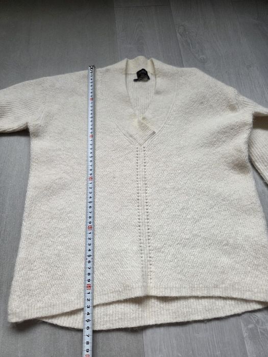 Pulover damă crem, din lana – Whit Alpaca Vessica Premium, mărimea S