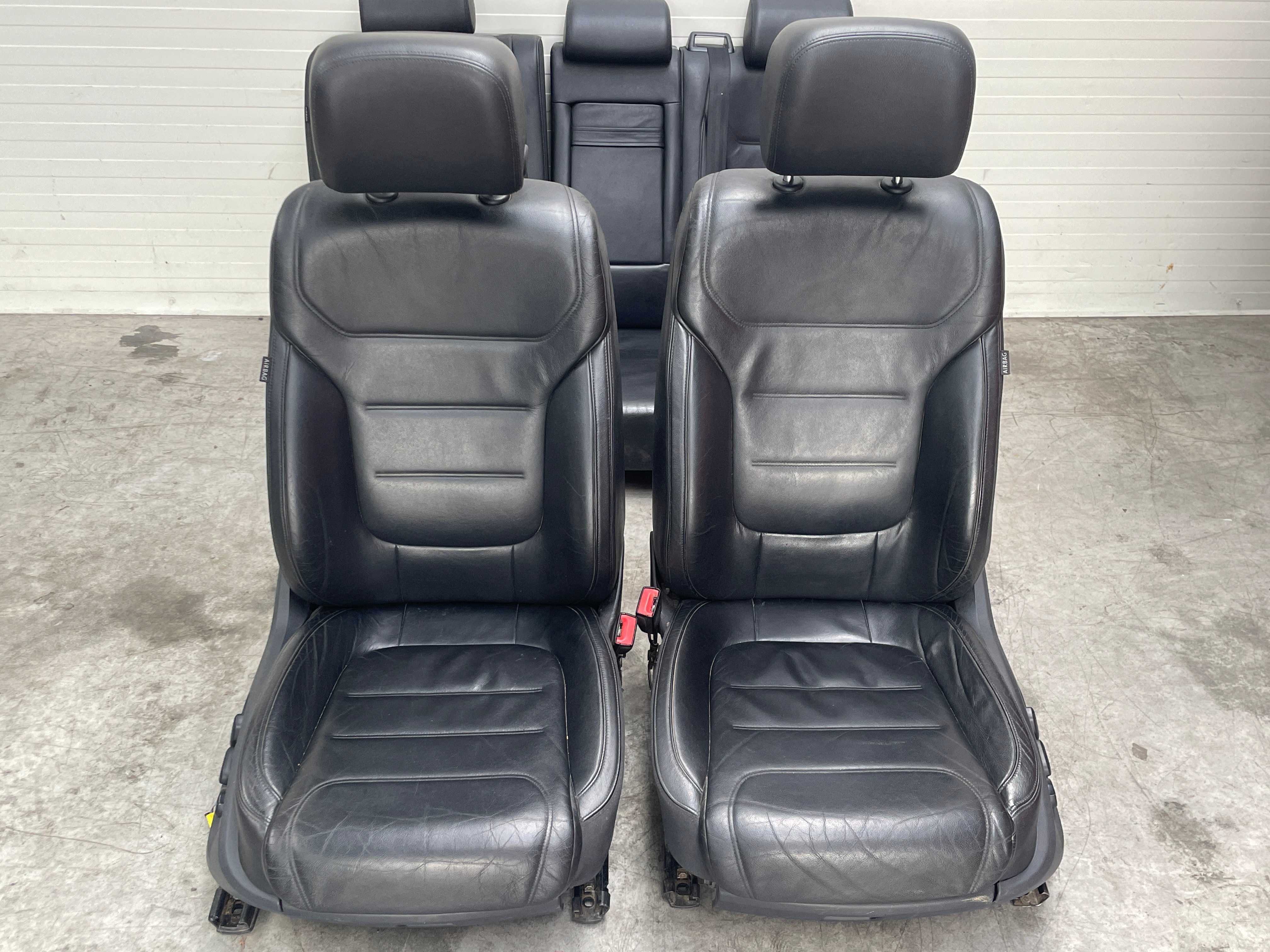 scaune fata cu incalzire + bancheta piele neagra Vw Touareg 7P