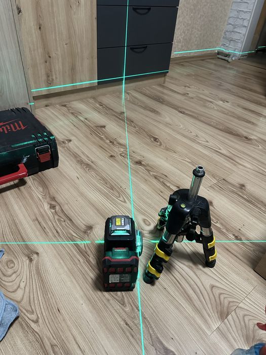 Parkside 3X360 лазер с зелен лъч