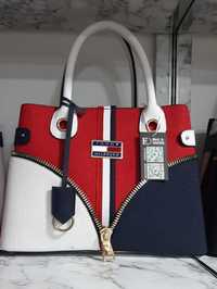 Genti Tommy Hilfiger new collection, accesorii metalice, saculet, etic