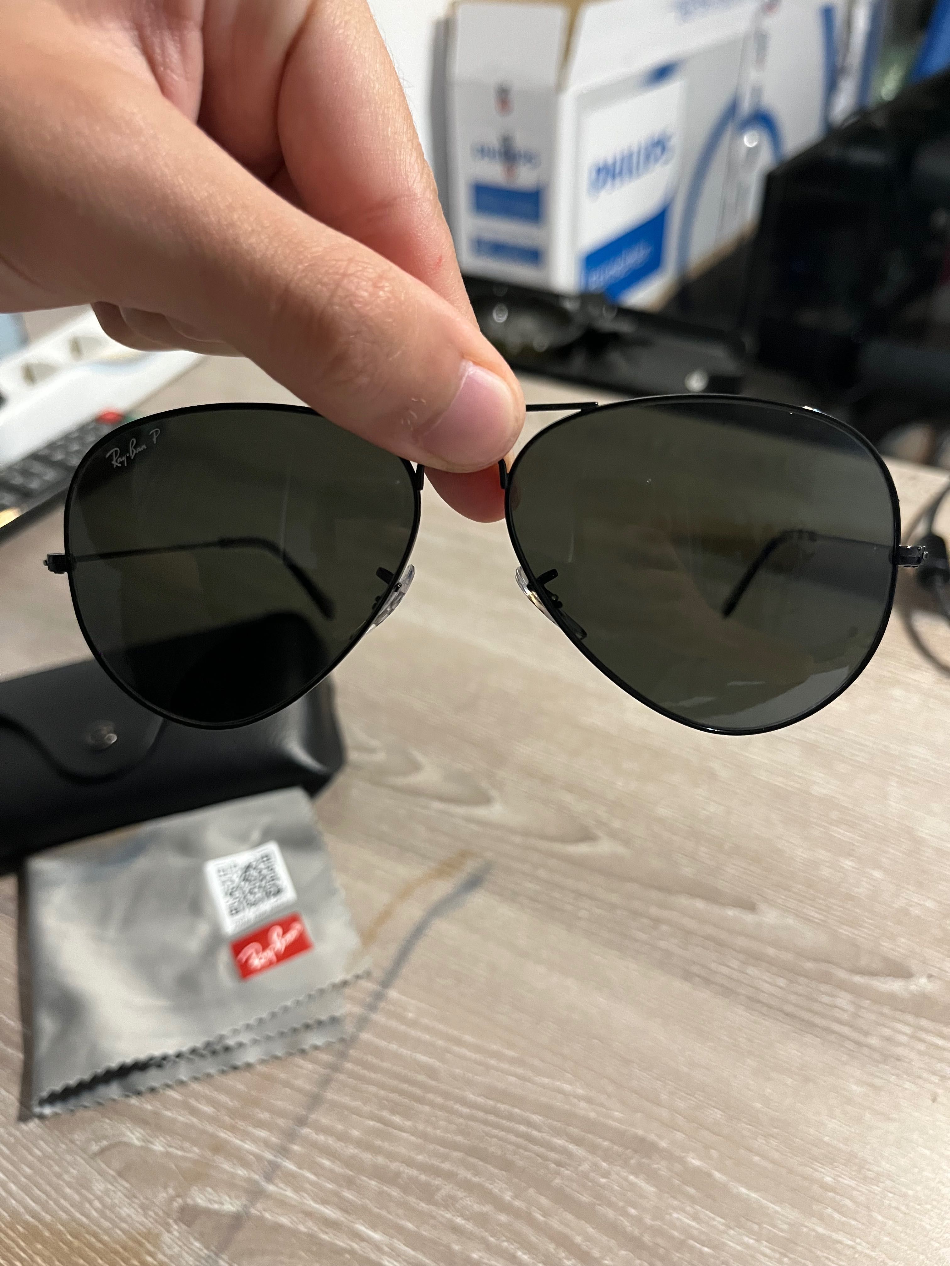 Ochelari Ray-Ban Negrii Aviator Large Metal RB3025 OPTIPLAZA