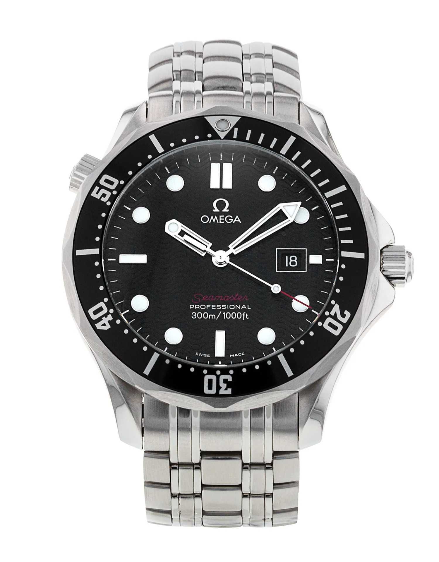 Ω OMEGA Seamaster Professional 300m,Black,James Bond, кварц-оригинален