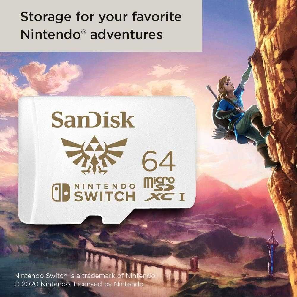 SanDisk 64GB microSDXC-карта, лицензирана за Nintendo-Switch