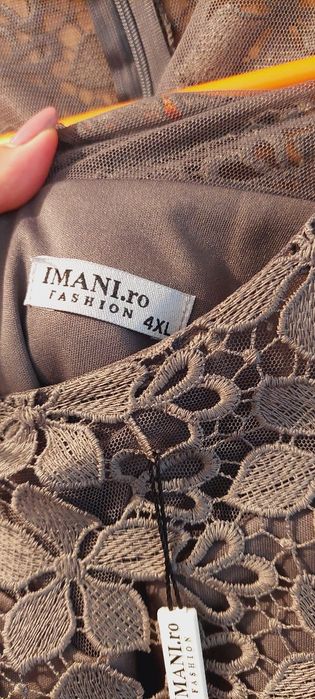 Rochie de seara gri cu broderie