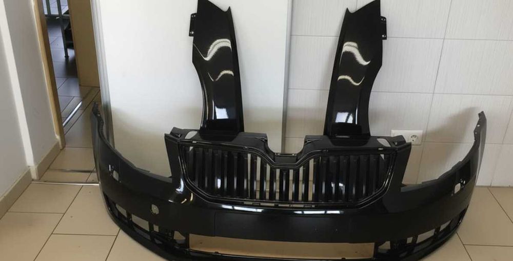 Bara+Aripa Fata Dreapta & Stanga Skoda Octavia 3 III 13-17 (F9R Negru)