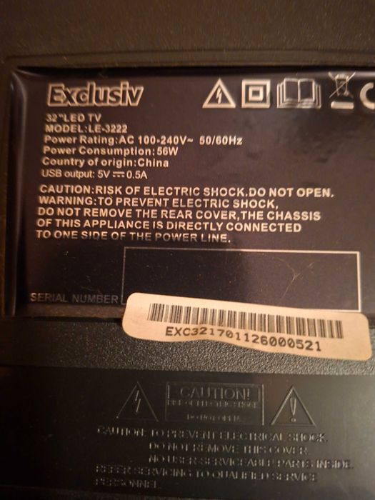 Televizor marca Exclusiv, stricata mufa de la cablul coaxial