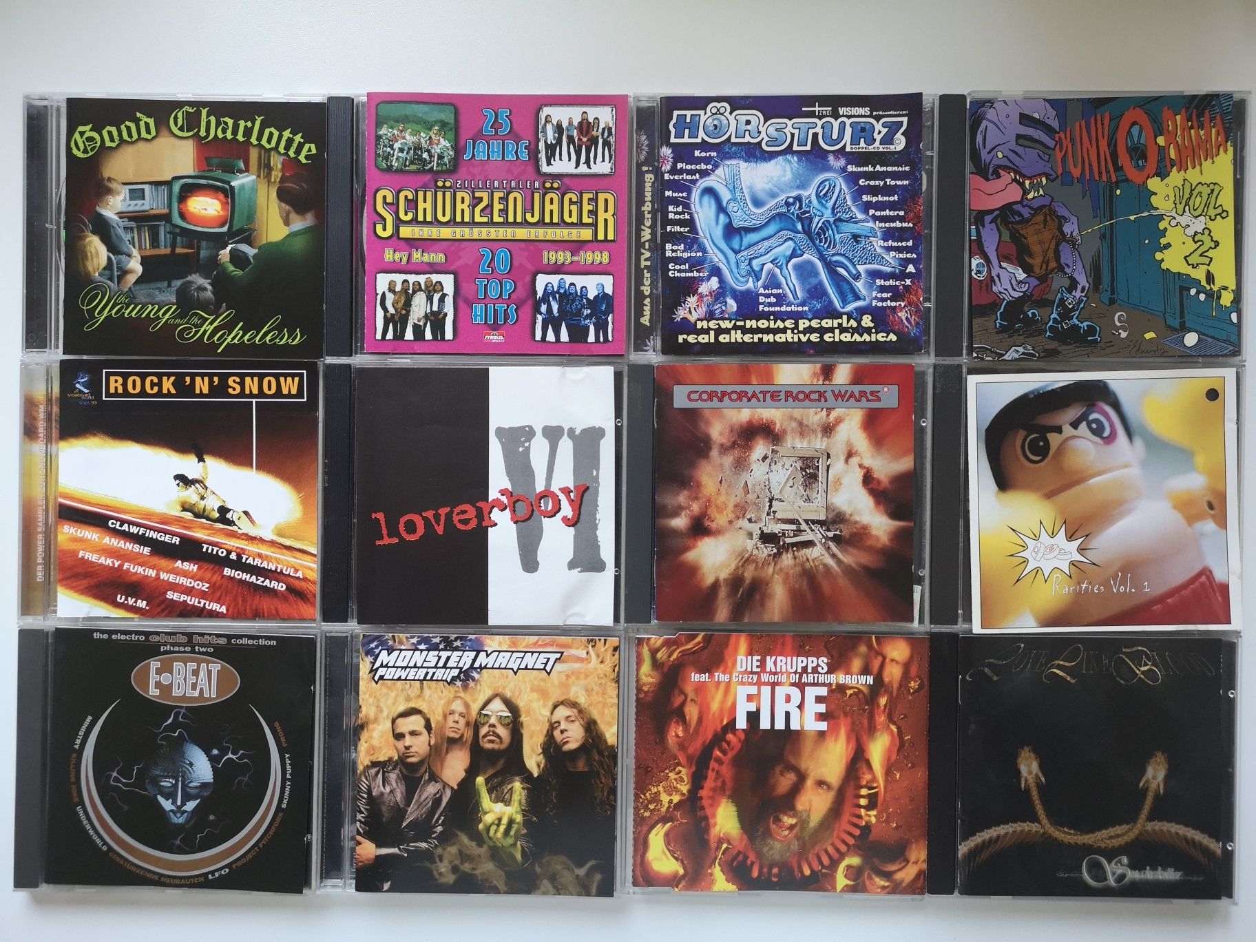 CD muzica rock, punk, heavy metal, compilații