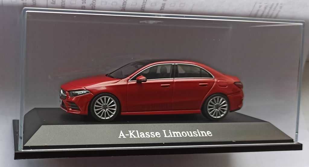 Macheta Mercedes Benz A-Class Sedan 2018 V177 rosu - Herpa 1/43