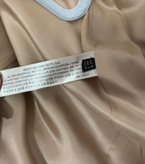 Palton Massimo Dutti 75% lâna 1% cashmir