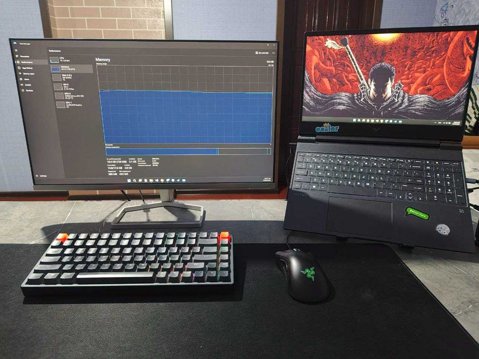 Игровой комплект: HP Victus + монитор HP M24f + Keychron K2 + Razer