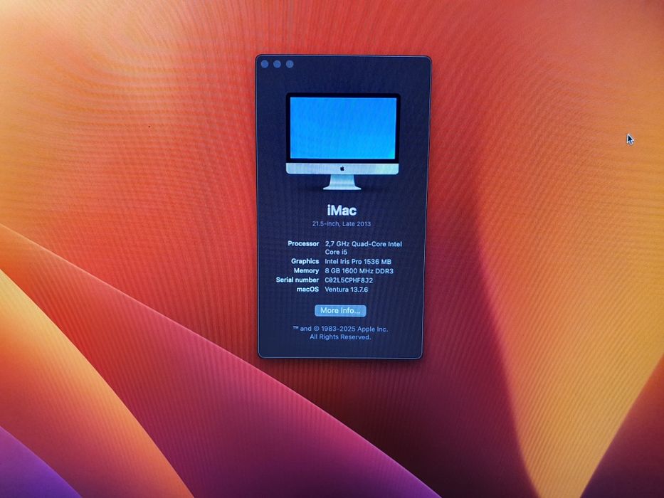 iMac (21.5-inch, Late 2013