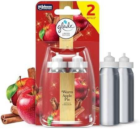 Нов Glade Sense & Spray пълнител Warm Apple Pie 2x18ml Коледен аромат