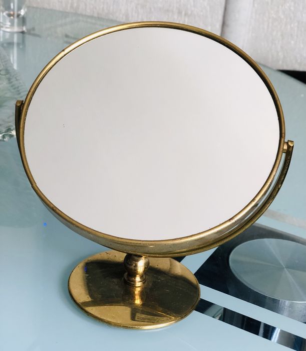 Mid Century Oglinda masa /machiaj - cupru