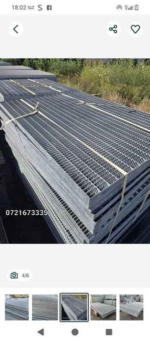 Vând grătare zincate orice dimensiune și trepte pentru scări