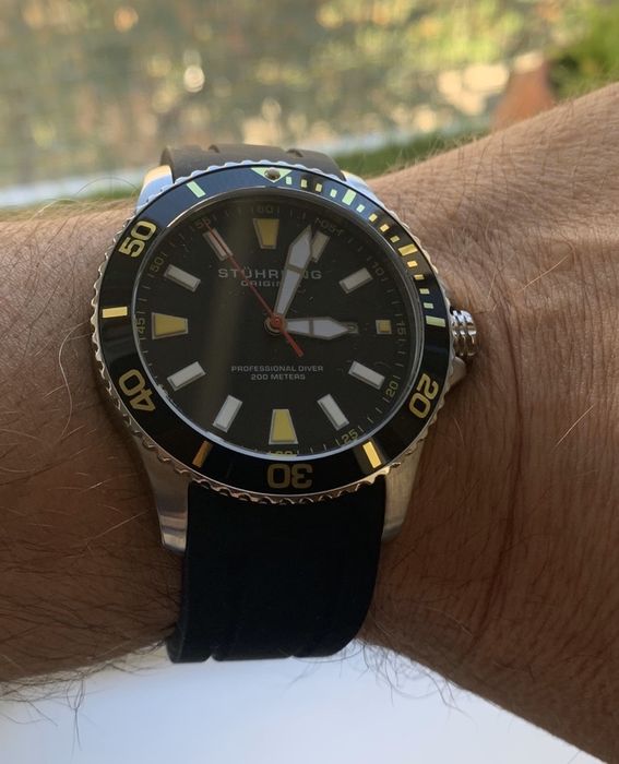 Ceas barbati STUHRLING Professional Diver, Quartz, Miyota