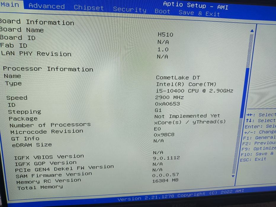 Esonic H510+i5 10400+16Gb