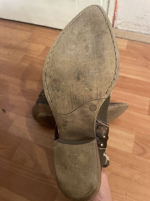 Винтидж уестърн дамски ботуши с уникален дизайн и шевове