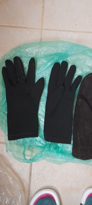 Ръкавици естествена кожа и платнени