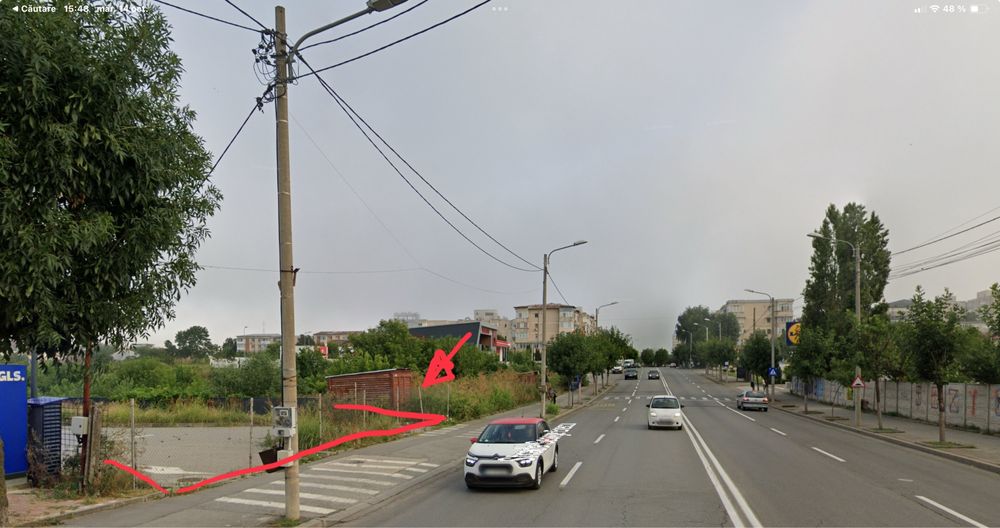 Inchiriez Teren Craiova - 1300 mp, Str. George Enescu, Stradal