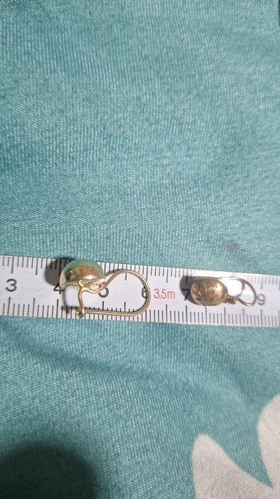 Cercei vechi boierești  din aur14k cu piatră