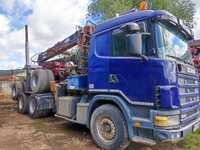 Scania transport lemn cu remorca