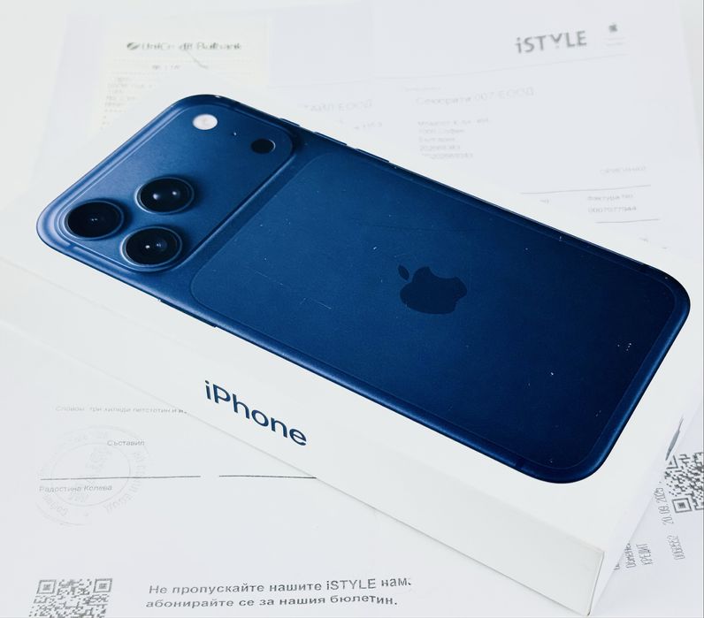 НОВ! Apple iPhone 17 Pro Max 512GB Deep Blue 2г. Гаранция!