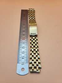 SEIKO BRATARA Ceas ,Gold Plated Capat Curbat 15mm