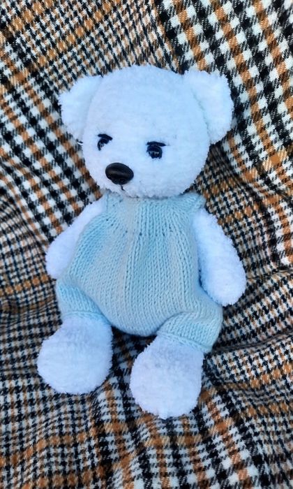 Мягкая игрушка мишка  в комбинезоне