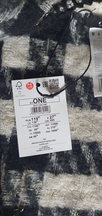 Poncho dama nou cu eticheta