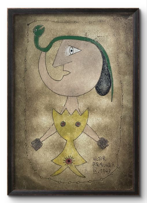 Tablou vechi pe placaj Victor Brauner