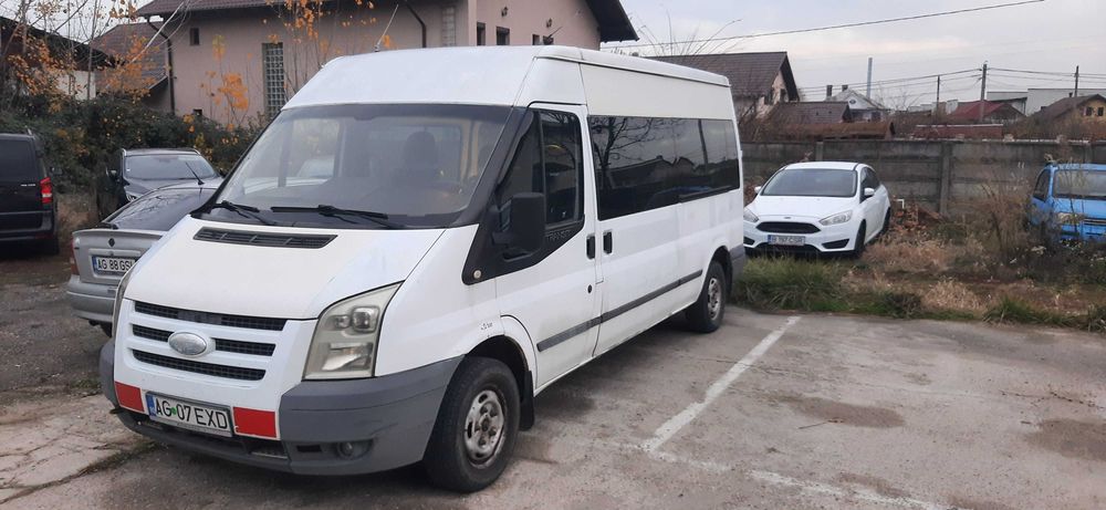 Ford Transit 2.2  8+1, 7+2 lung inalt cu rampa, carlig, impozit mic
