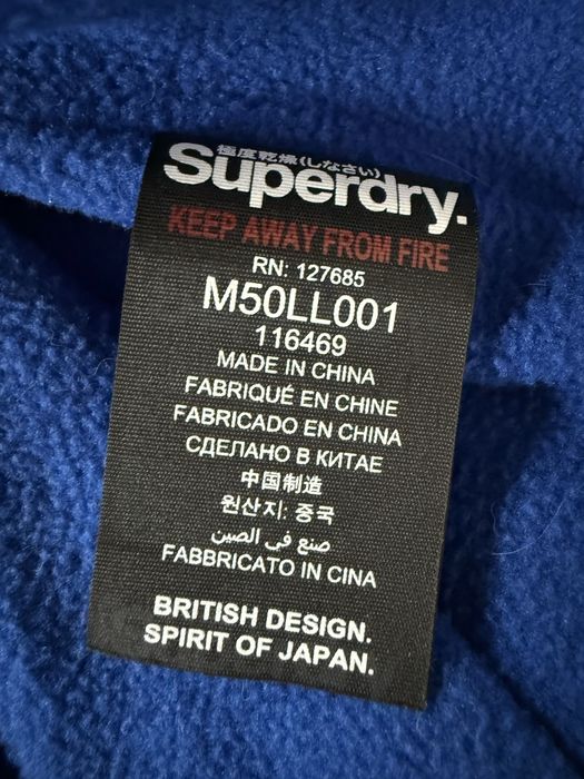 Geaca Puf SUPERDRY cu Gluga Negru Barbari | Marime M