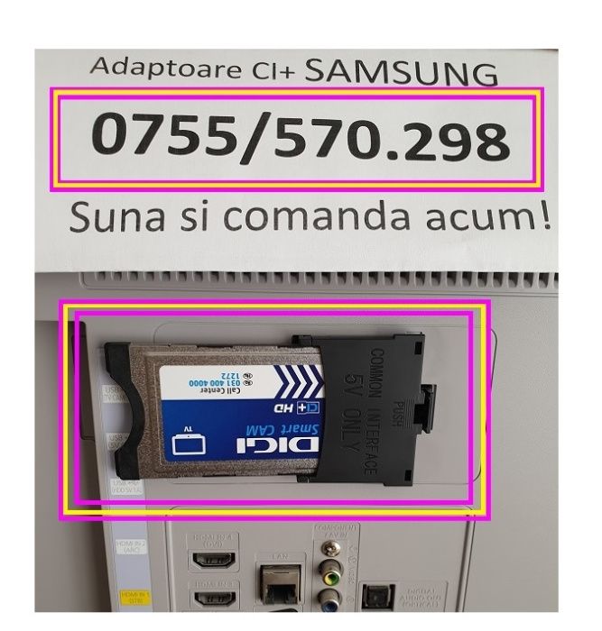 Adaptor common interface 5v Samsung pentru smart card Telekom digi upc