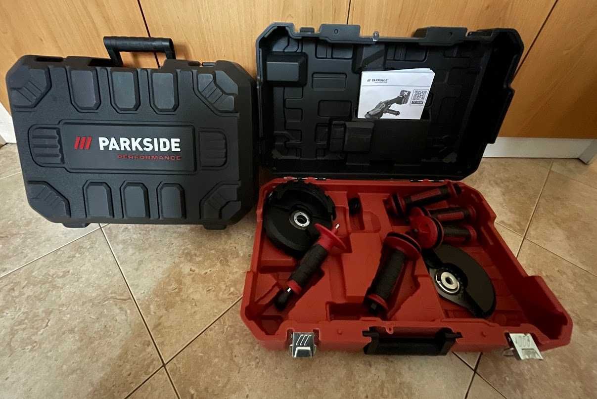 Акумулаторни ъглошлайфи Parkside 20V Зелен и Черен Perfomance Ф125мм