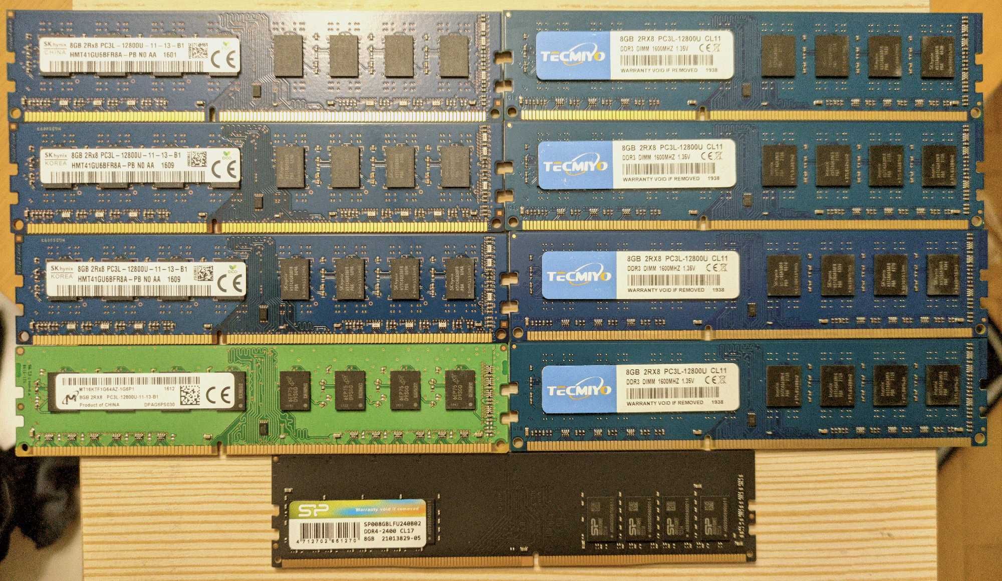 RAM 64 GB DDR3 (8 x 8 GB) + 8 GB DDR4