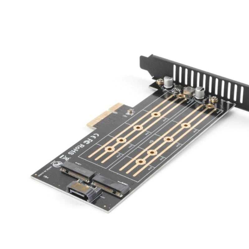 ДВОЕН преходник M.2 (M2) SSD NVME към PCI-E 3.0 x4 + Гаранция