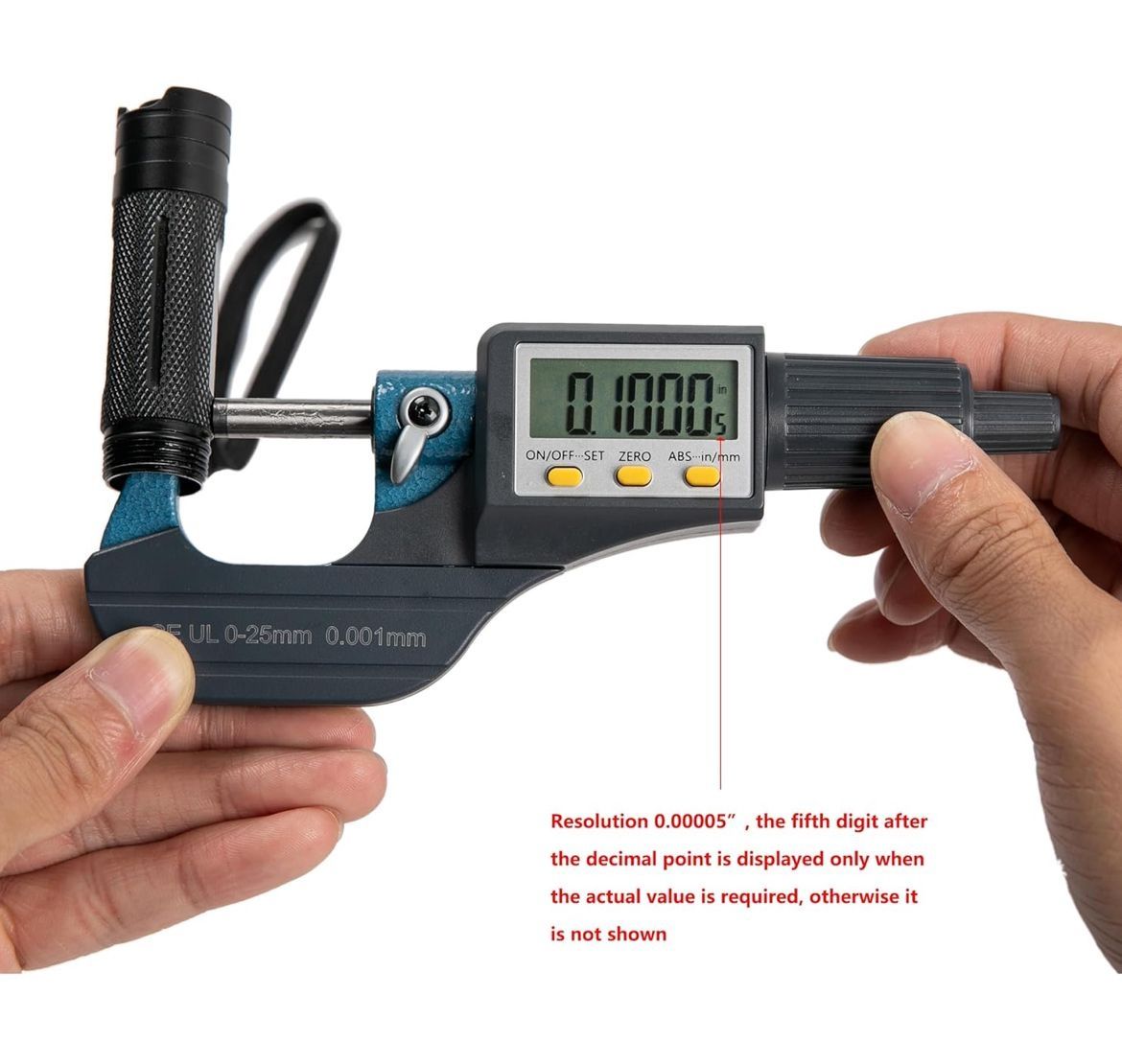 Micrometru Digital Beslands 0–25 mm, cu Afișaj Electronic