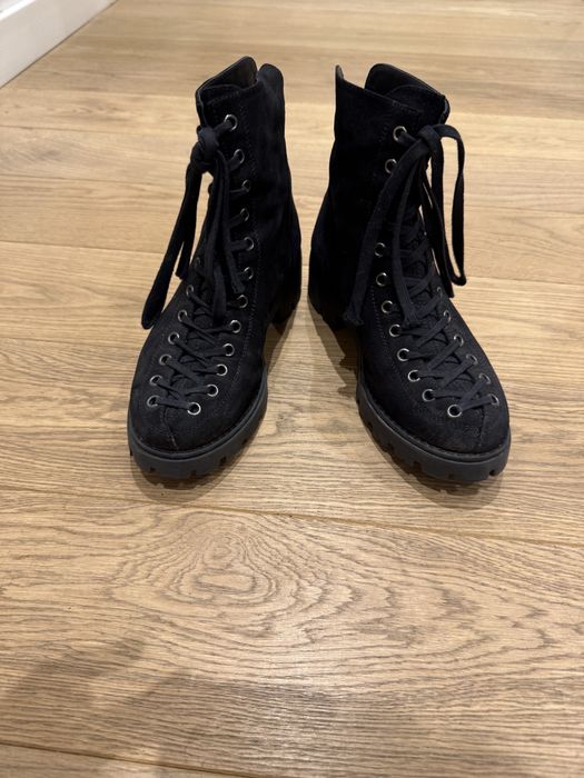 Cizme Musette piele intoarsa cu siret ,37