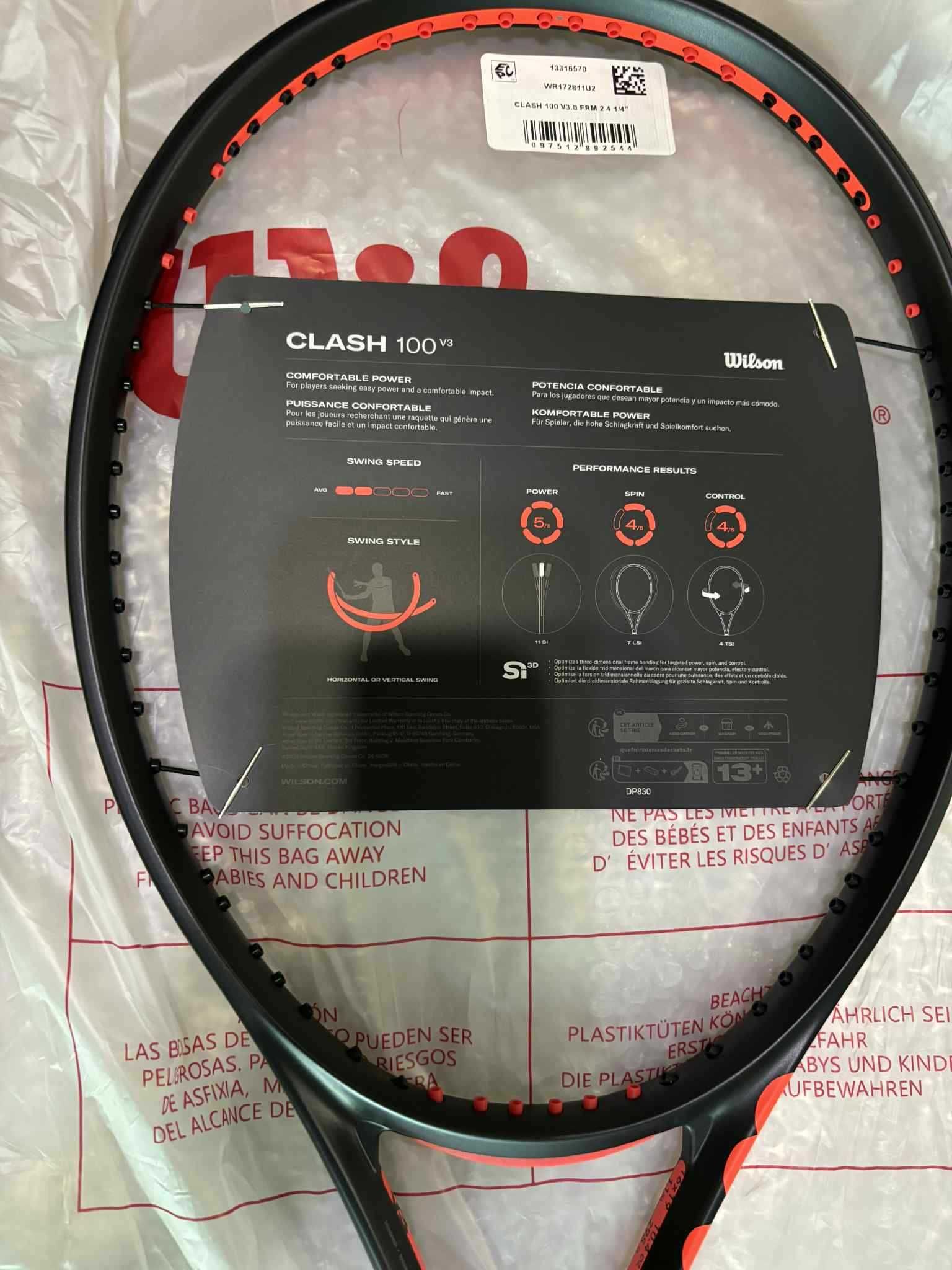 Нова тенис ракета Wilson clash v3 100