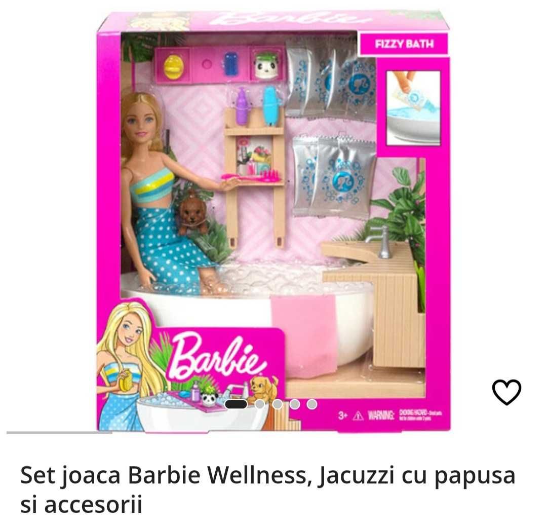 Set joaca Barbie Wellness, Jacuzzi cu papusa si accesorii