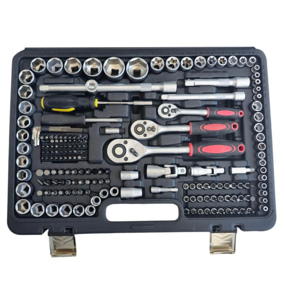 Гедоре KraftWorld 216 части 1/4” 3/8” 1/2” CR-V - Пълен комплект