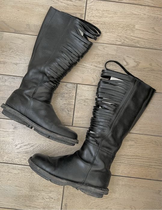 Trippen дамски ботуши 38 размер черна кожа